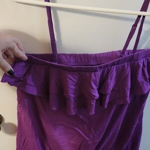 Lane Bryant Purple Ruffle Camisole